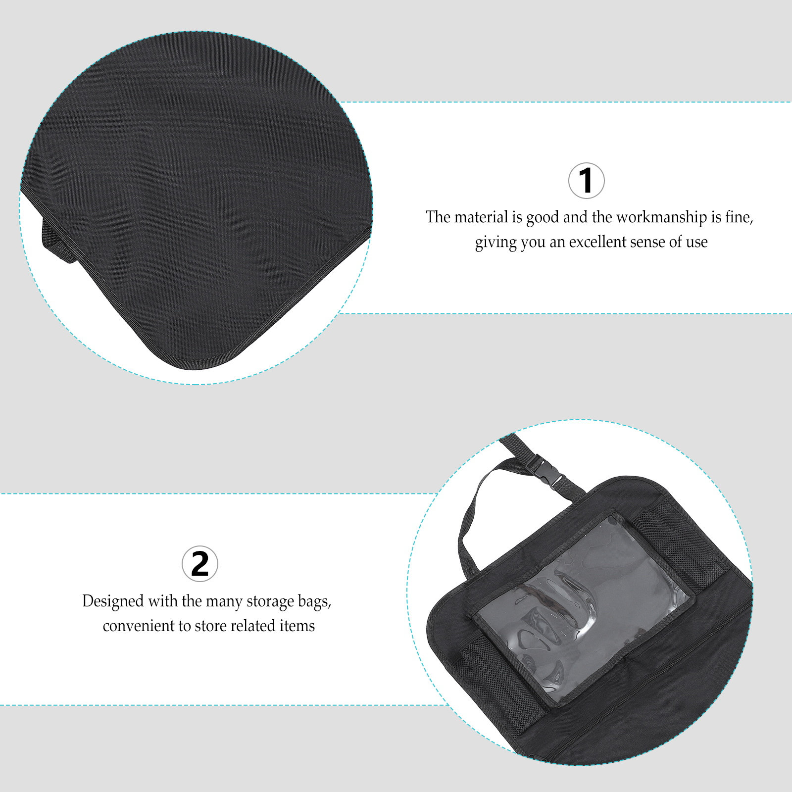 Car Trunk Organizer Foldable Storage Box - カーシート背面収納バッグ。SUV、セダン、トラックに対応。大容量で折りたたみ可能。多機能ポケット付きで、旅行に最適な収納オーガナイザー。