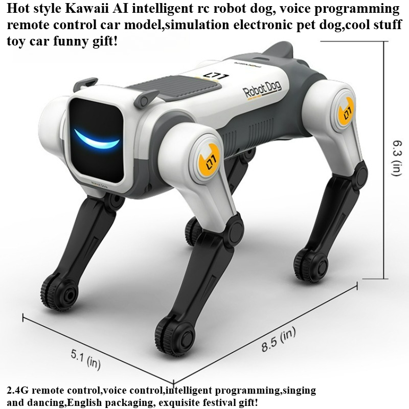 Car Electronics - クールなおもちゃの車、面白いギフト-ホットで可愛いAIインテリジェントRCロボット犬、リモコンカー、電子ペット犬、子供向けRCカーのおもちゃ