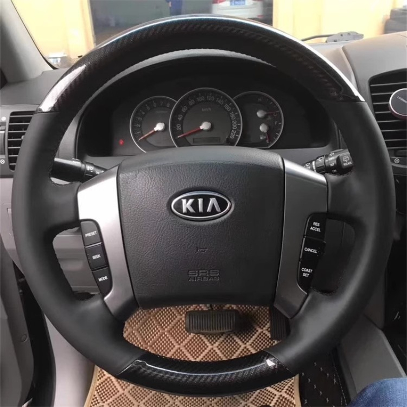 キア ソレント 2003-2009年式用 手縫い滑り止めブラ - Car Steering Wheel Cover Anti Slip Breathable のレビューと価格