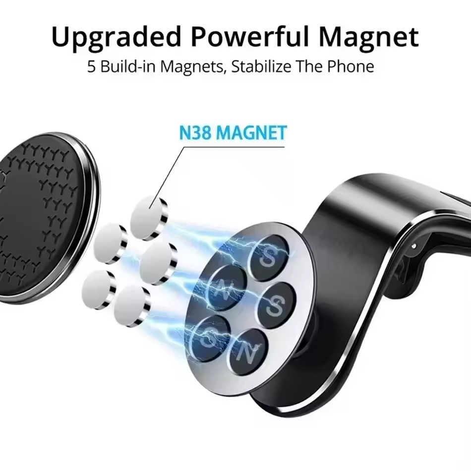 磁力式カーフォンホルダー、汎用エアコン吹き出し口取り付け型、 - Magnetic Phone Holder For Car Vent のレビューと価格