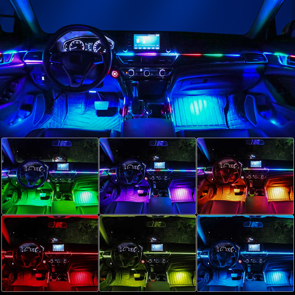 6/10/14/18インチ 1台用 車内雰囲気ライト LED - Led Ambient Interior Car Lights App Control のレビューと価格