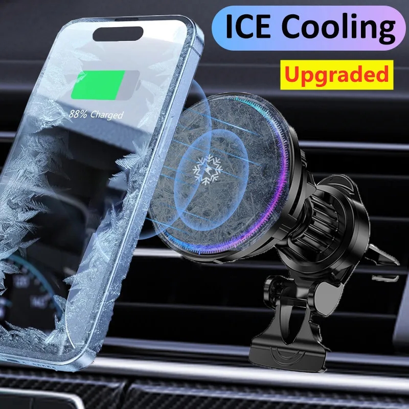 アイスクーリングマグネティックワイヤレス自動車充電器、急速充 - Wireless Car Charger Mount Fast Charging のレビューと価格