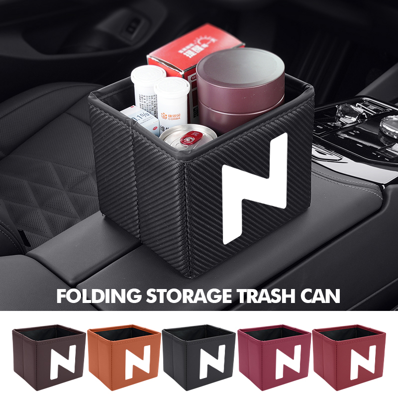 車のゴミ箱折りたたみ式ゴミ防水オーガナイザーバッグホンダパイ - Waterproof Car Trash Can With Lid のレビューと価格