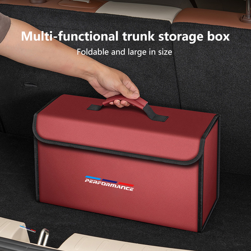車用レザー製トランクオーガナイザー折りたたみ式収納ボックス、 - Car Trunk Organizer Foldable Storage Box のレビューと価格