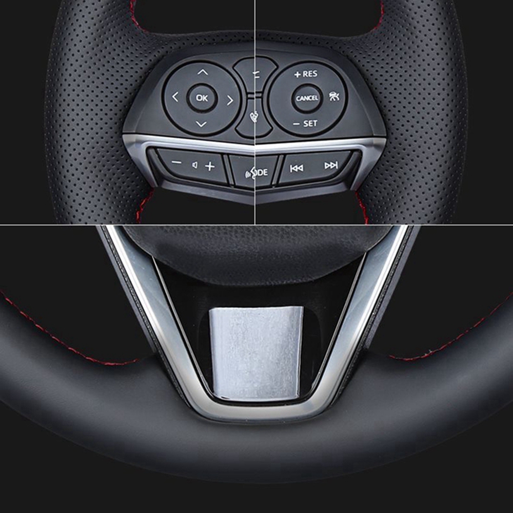 カスタムカーステアリングホイールカバー,滑り止めソフトスエー - Car Steering Wheel Cover Anti Slip Breathable のレビューと価格