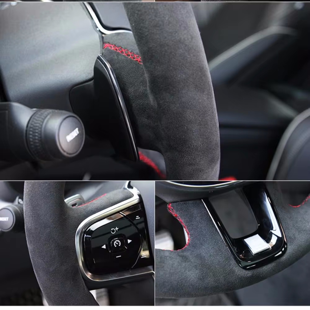 カスタムカーステアリングホイールカバー,滑り止めソフトスエー - Car Steering Wheel Cover Anti Slip Breathable のレビューと価格