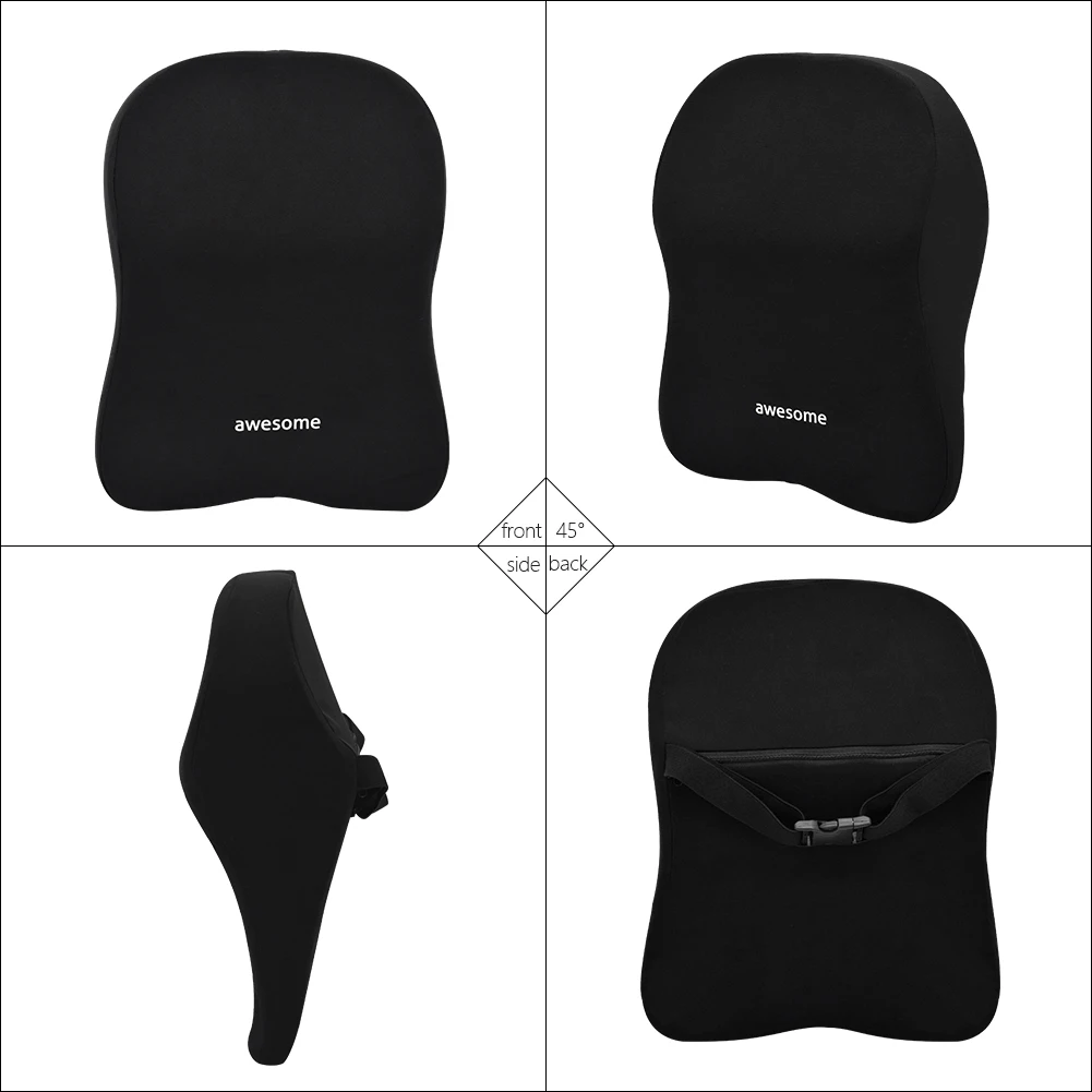 車用ランバーサポート、ヘッドレスト、ネックピロー、メモリーフ - Memory Foam Car Neck Pillow Lumbar Support のレビューと価格