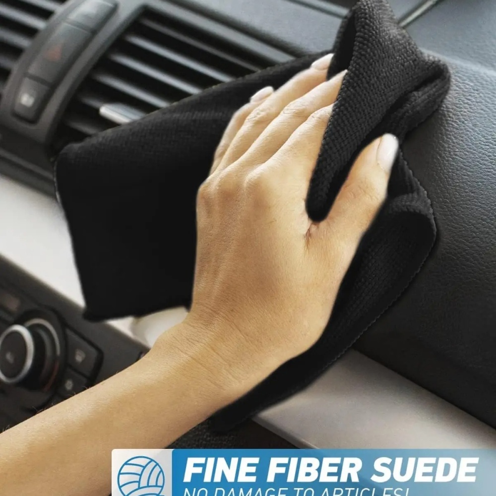 黒色マイクロファイバークリーニングクロス 吸水タオル 洗車  - Microfiber Car Drying Towel Super Absorbent のレビューと価格