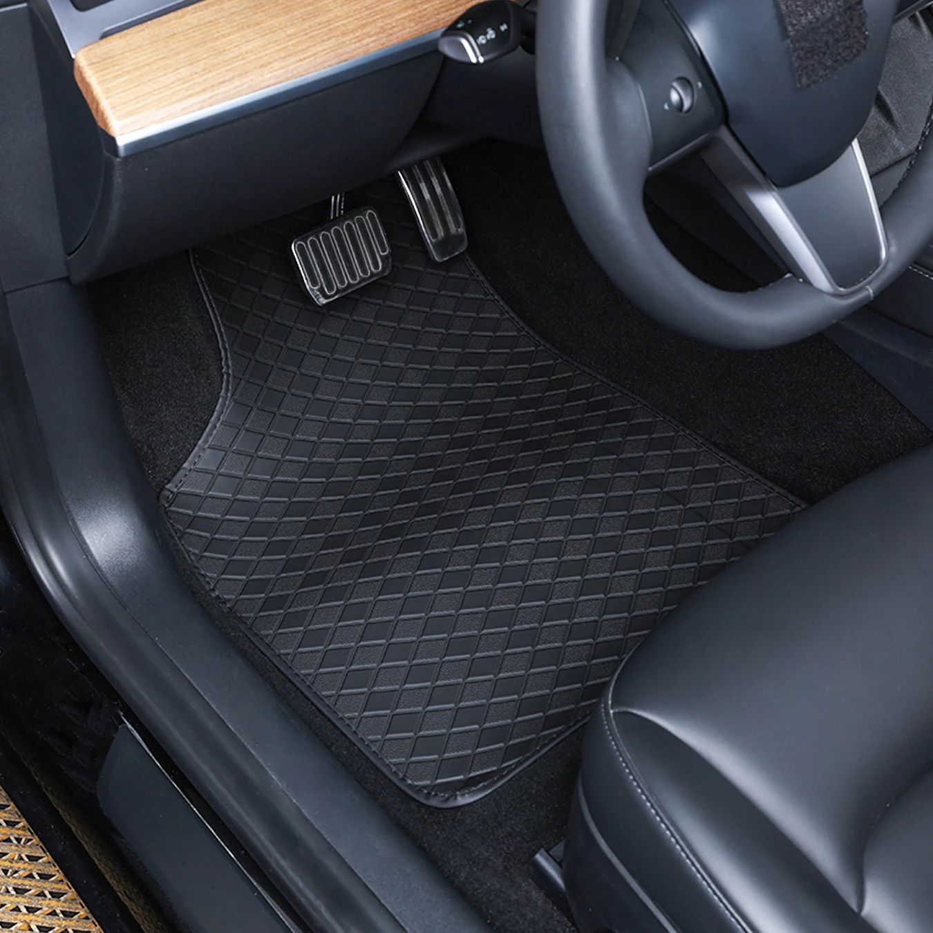 カー用フロアマットフルセット。あらゆる車種に対応し、滑り止め - Car Floor Mats Universal Waterproof Leather のレビューと価格