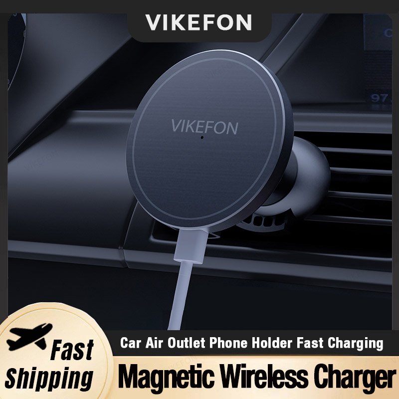 車の空気出口ワイヤレス充電器電話スタンド Magsafe i - Magnetic Phone Holder For Car Vent のレビューと価格