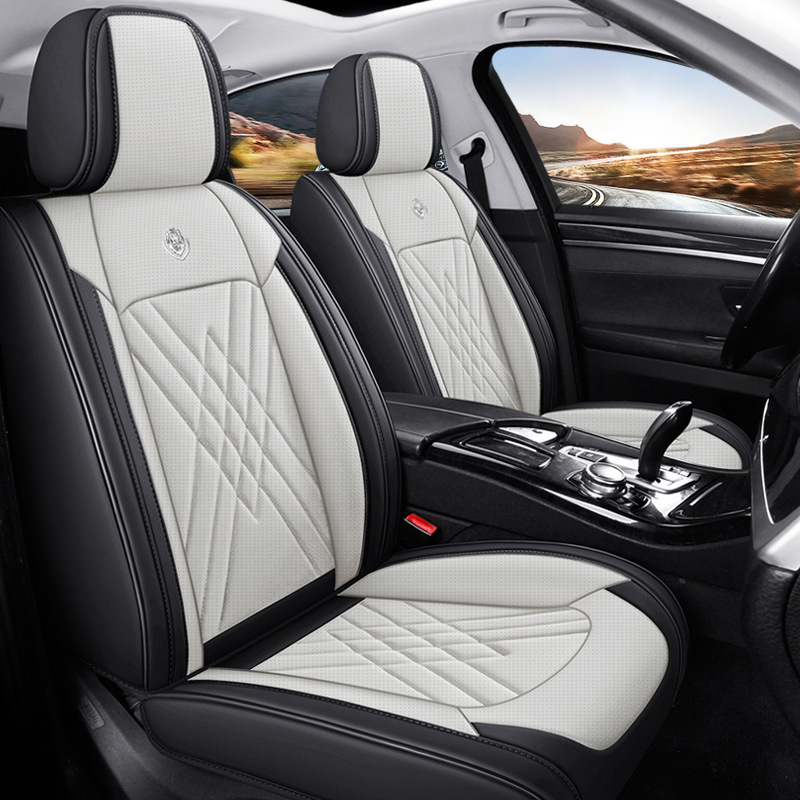 新型ナッパレザーカーシートカバー フルセット 5席 オールシ - Leather Car Seat Covers Full Set Universal のレビューと価格