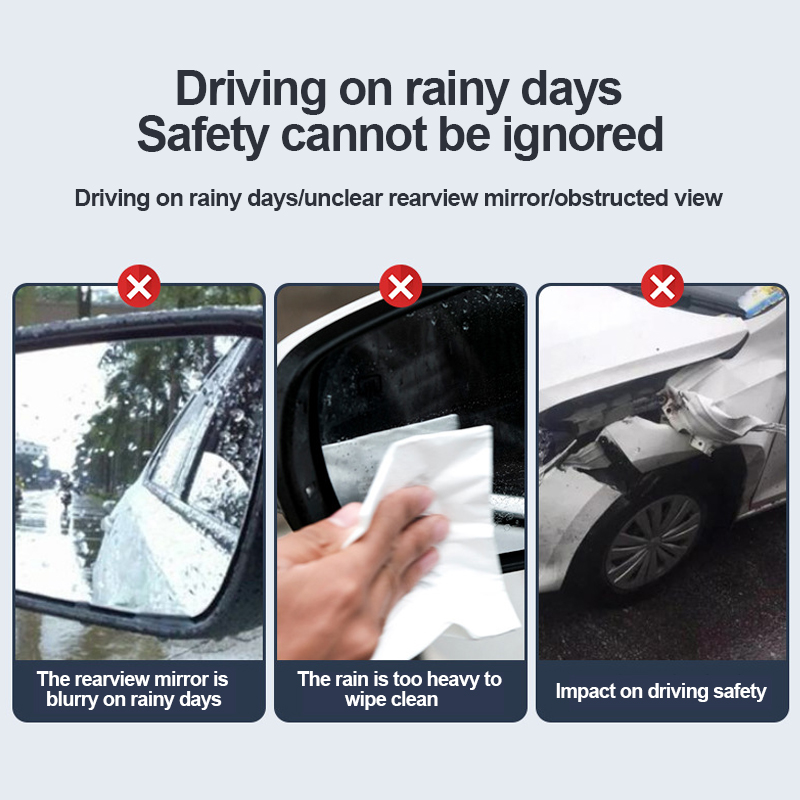 2 個車のバックミラーレインシールドレイン眉毛レインカバーユ - Anti Glare Car Rearview Mirror Film のレビューと価格