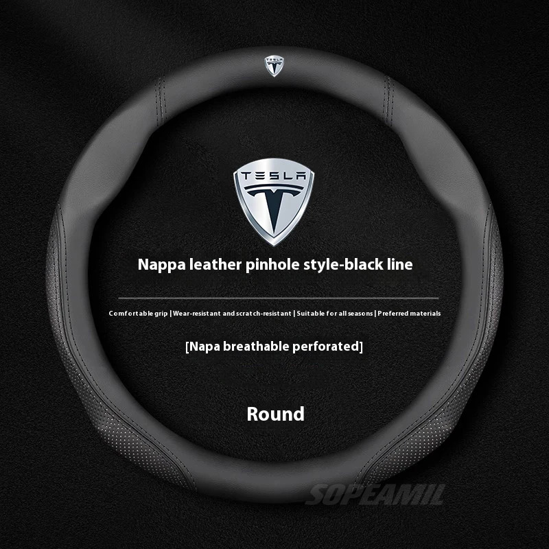 テスラ モデル3 モデルY モデルS モデルX ロードスター - Car Steering Wheel Cover Anti Slip Breathable のレビューと価格