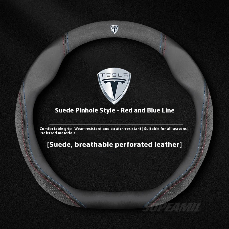 テスラ モデル3 モデルY モデルS モデルX ロードスター - Car Steering Wheel Cover Anti Slip Breathable のレビューと価格
