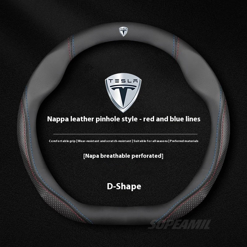 テスラ モデル3 モデルY モデルS モデルX ロードスター - Car Steering Wheel Cover Anti Slip Breathable のレビューと価格