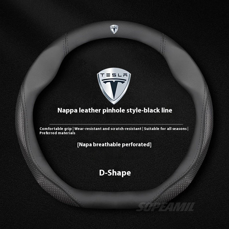 テスラ モデル3 モデルY モデルS モデルX ロードスター - Car Steering Wheel Cover Anti Slip Breathable のレビューと価格