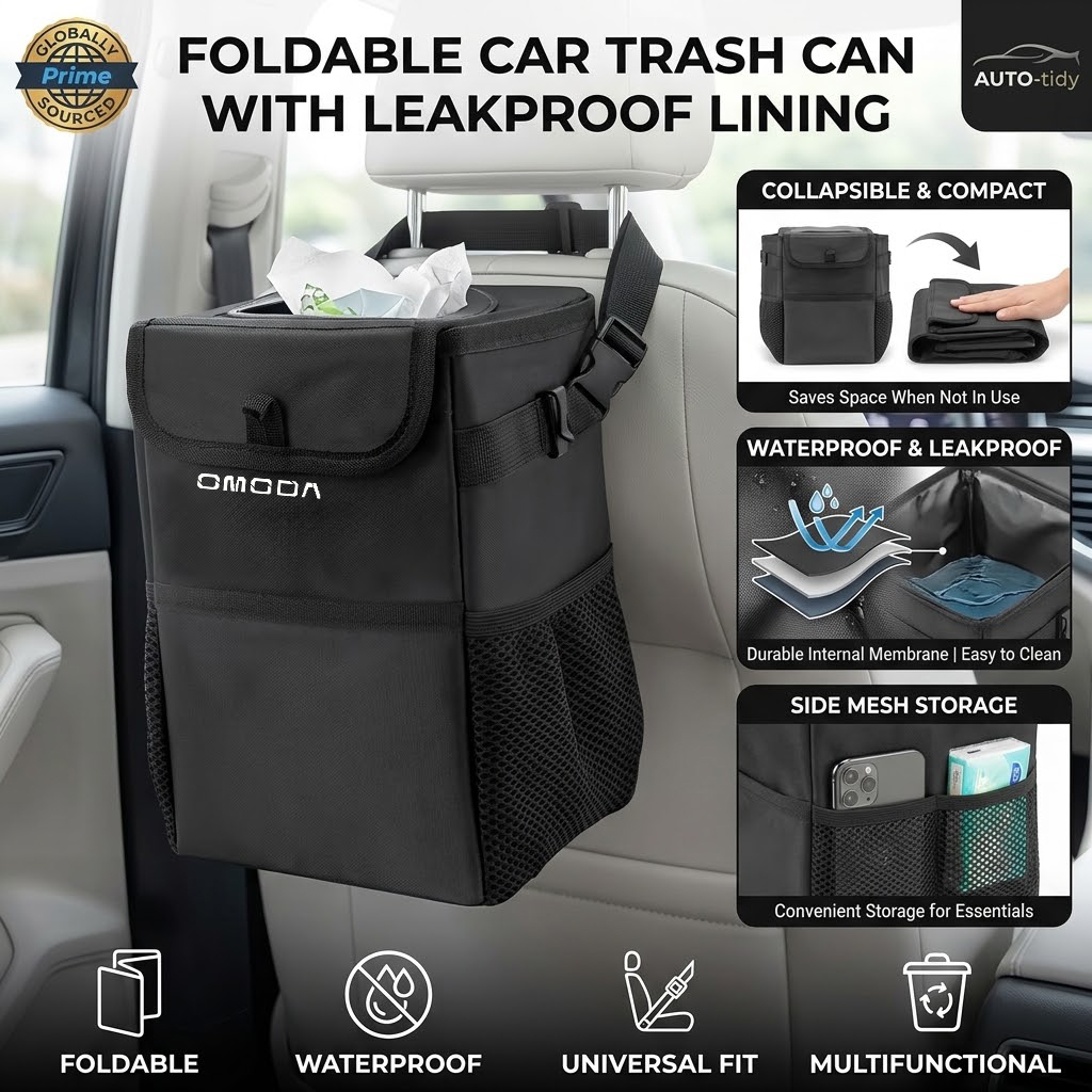 折りたたみ式で持ち運び可能な、漏れ防止・防水機能付きの蓋が付 - Waterproof Car Trash Can With Lid のレビューと価格